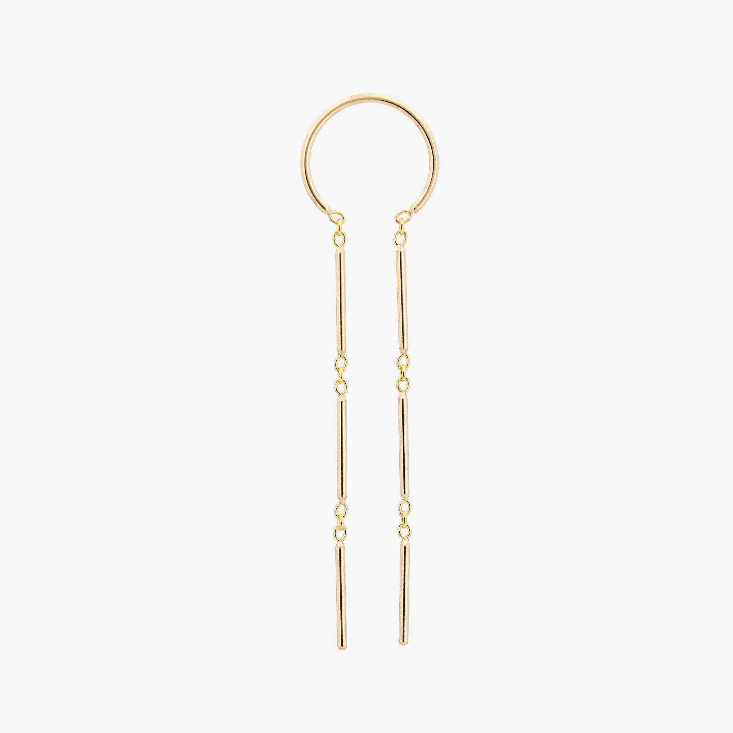 Gold Bar Chime Earring - SINGLE