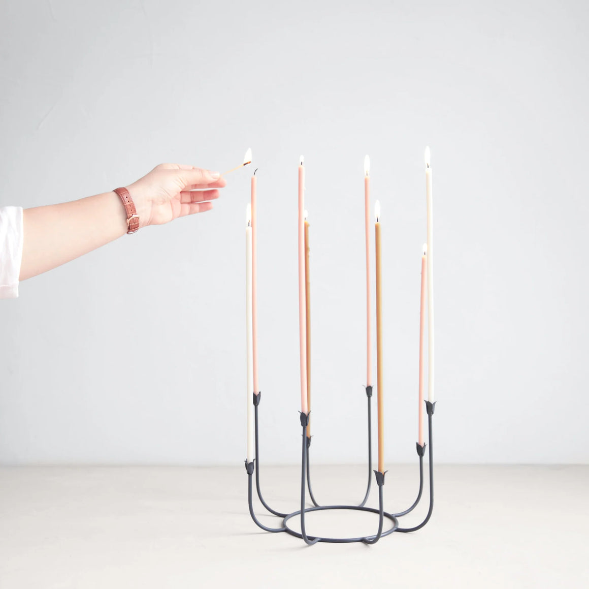 Beacon Iron Ring Candelabra