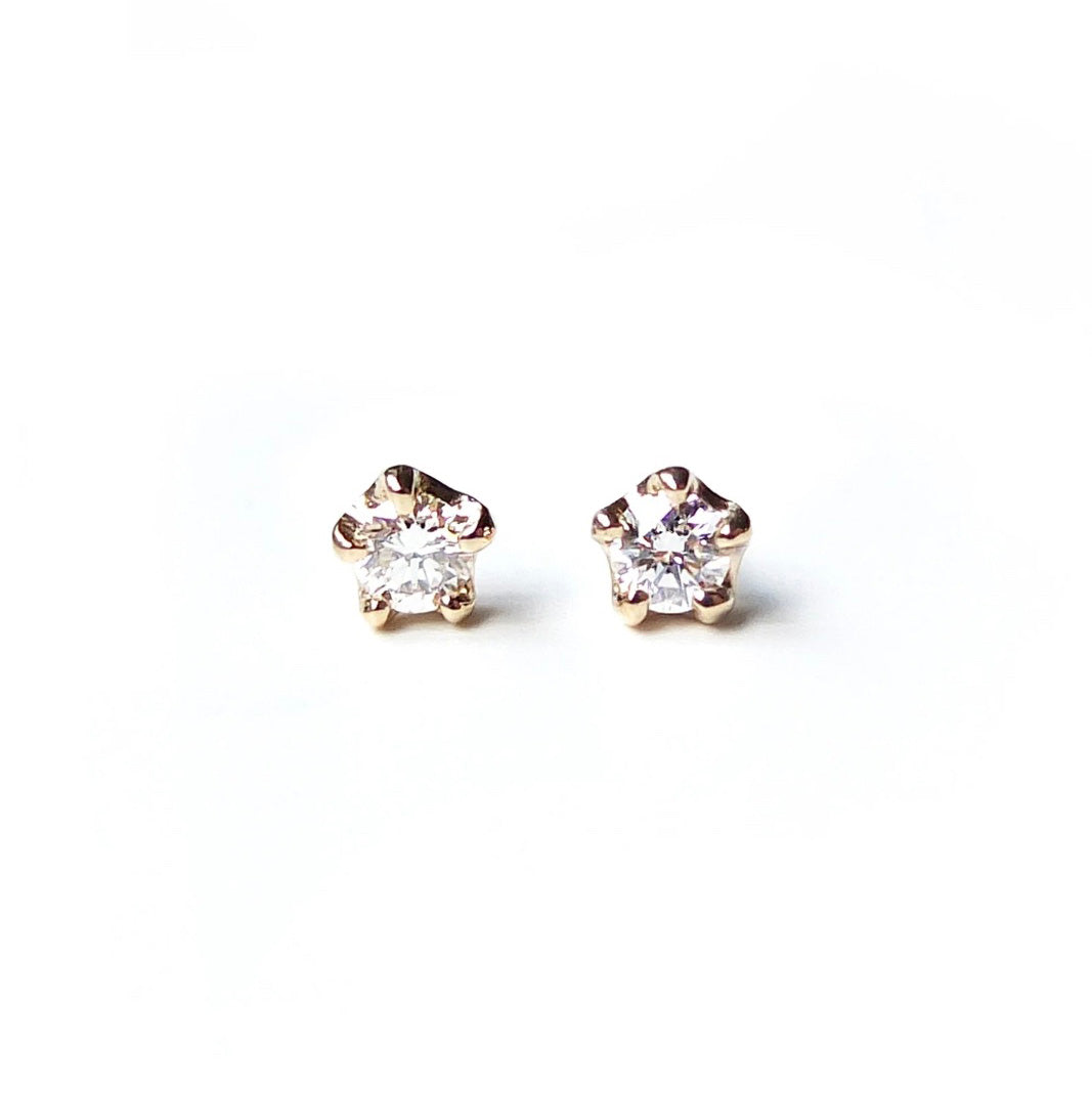 14k Brilliant Diamond Studs