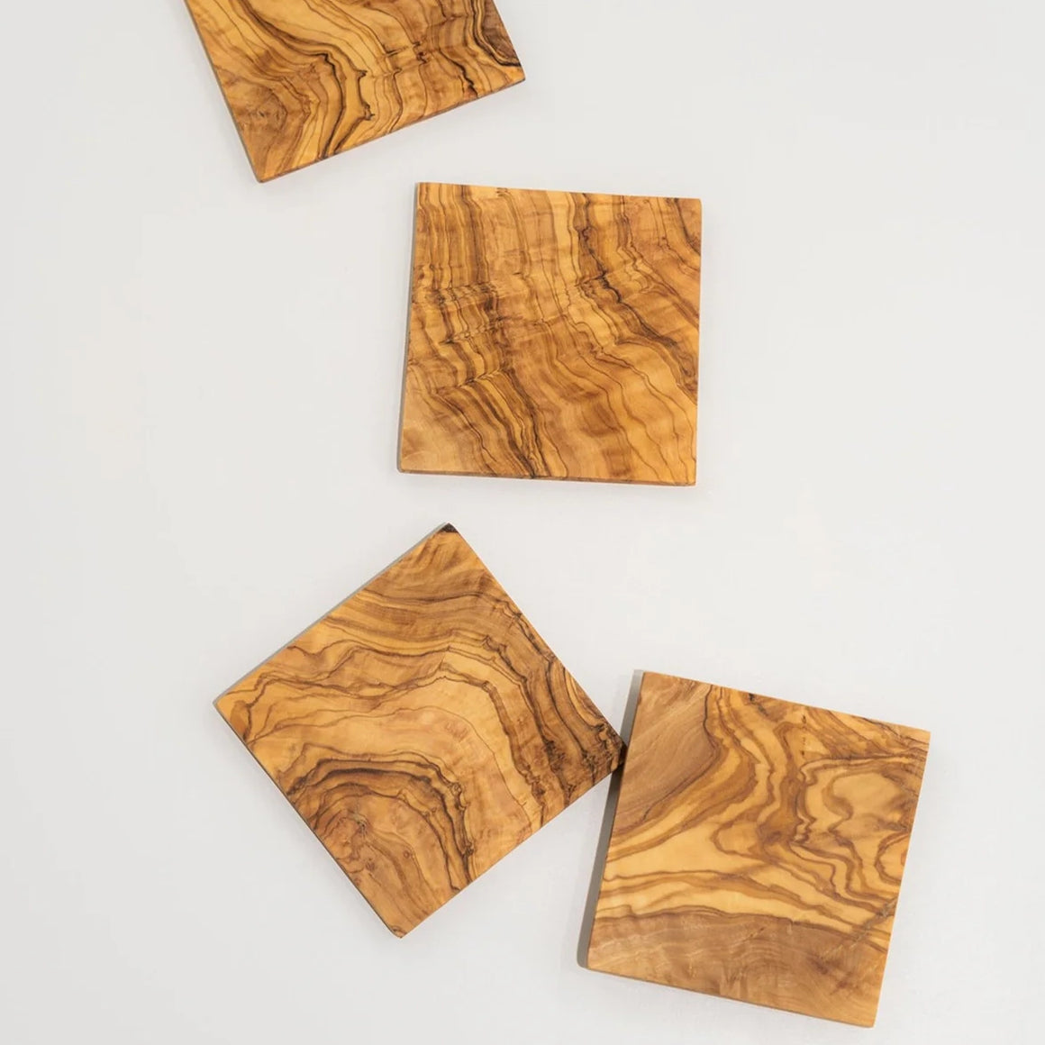 Olive Wood Coasters - Set/4