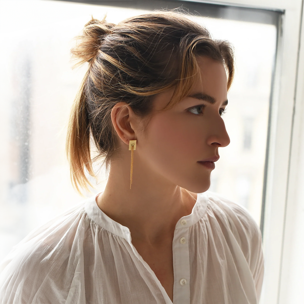Geo Fringe Earrings