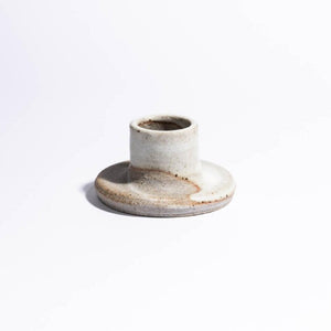 White Dip Candle Holder - Whiskey + Clay