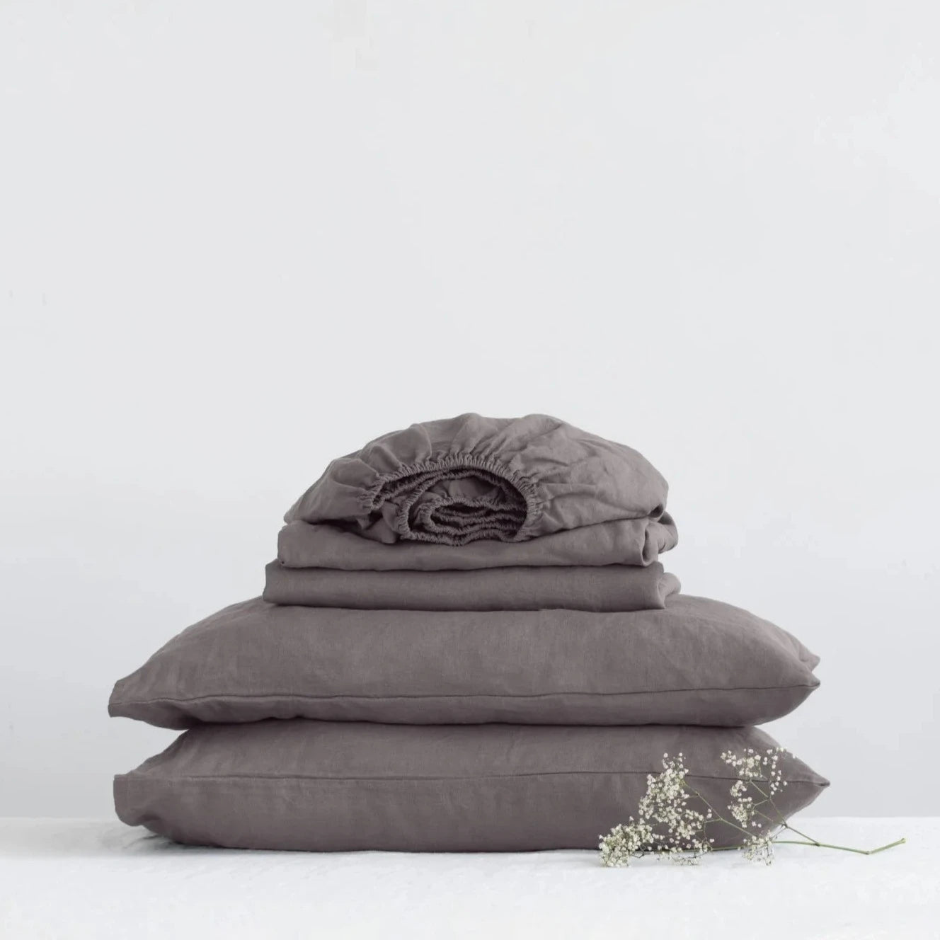 SALE Linen Tales Queen Sheet Set - Dark Grey