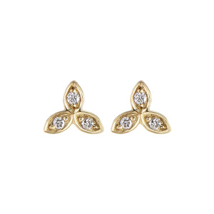 Diamond Pinwheel Trio Studs