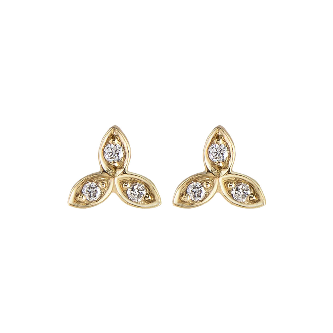 Diamond Pinwheel Trio Studs