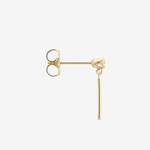 Gold Diamond Wisp Stud - SINGLE