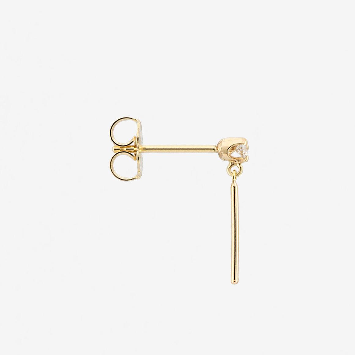 Gold Diamond Wisp Stud - SINGLE