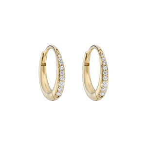 9k Chunky Diamond Pavé Clicker Hoops