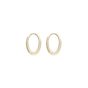 9k Chunky Oval Hoops