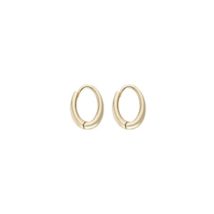 9k Chunky Oval Hoops