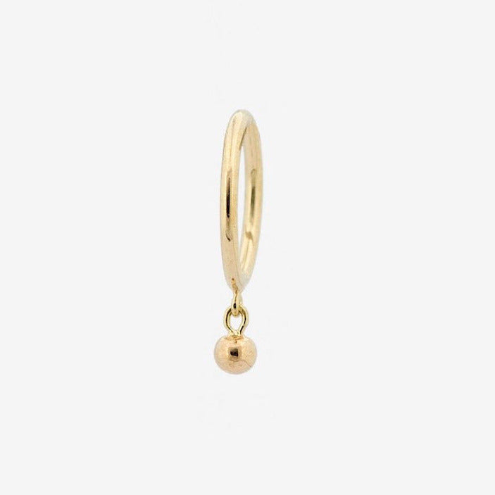 Gold Infinity Hoop with Droplet - SINGLE