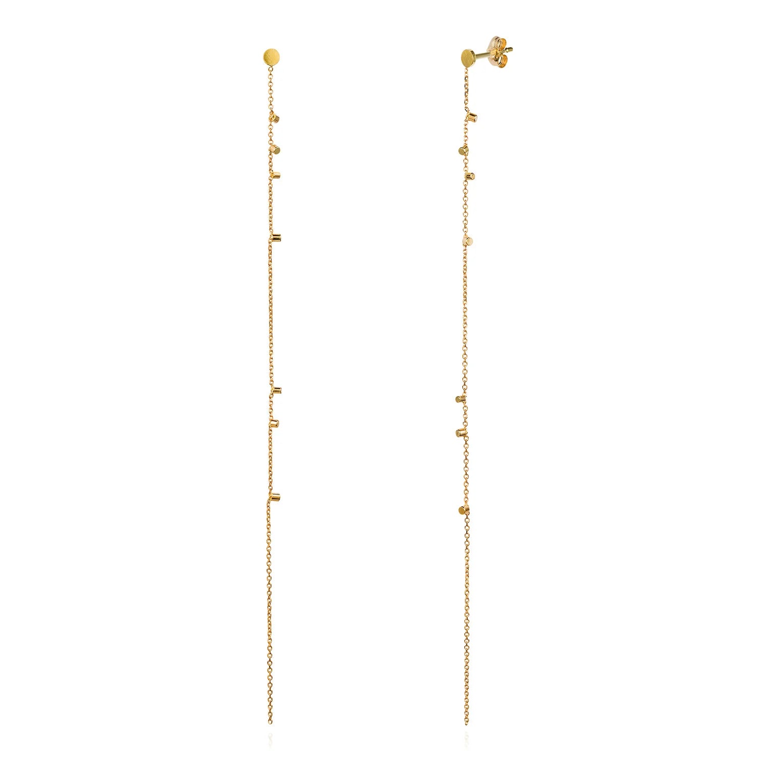 18k Gold Dust Dangle Earrings