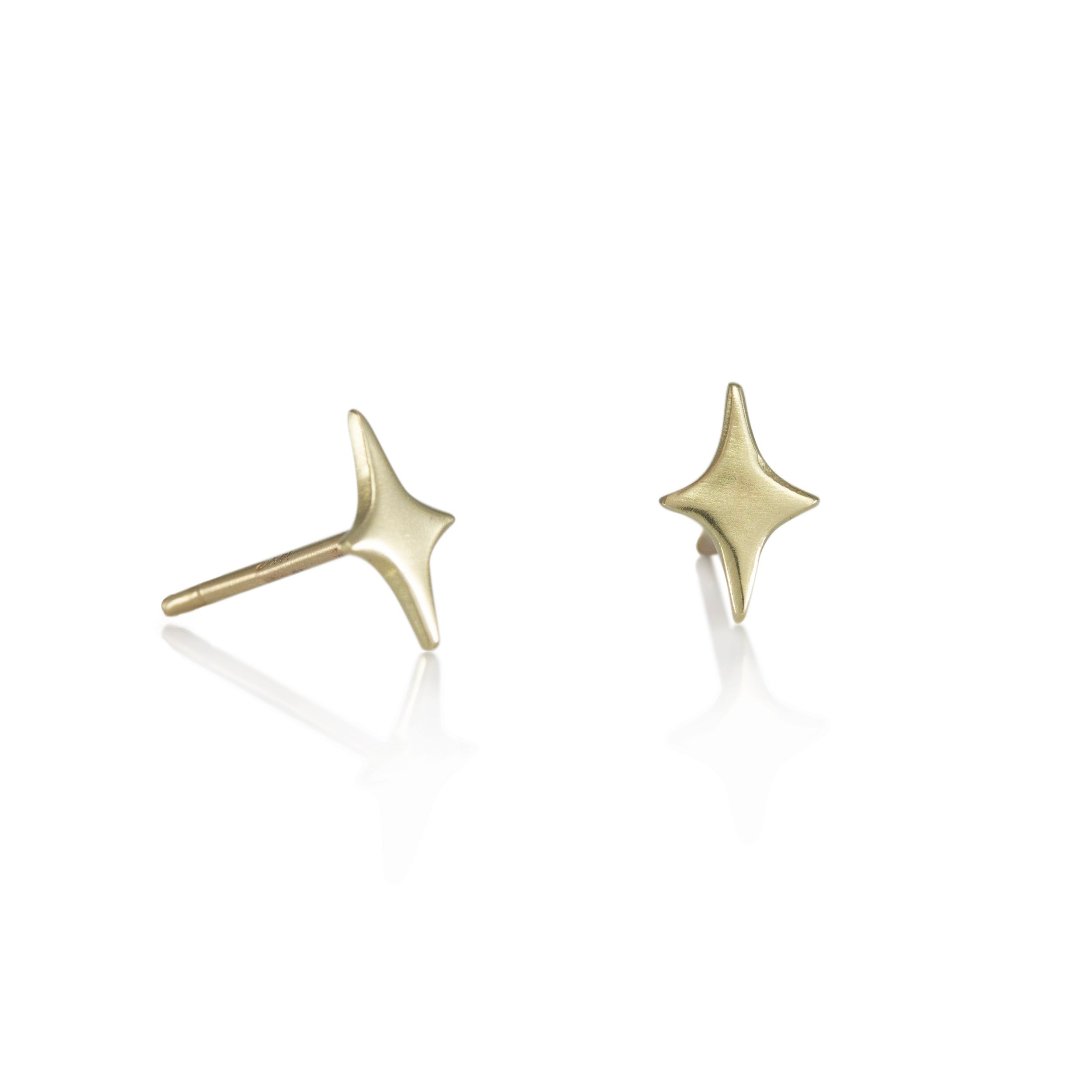 14k Tiny Sparkle Studs