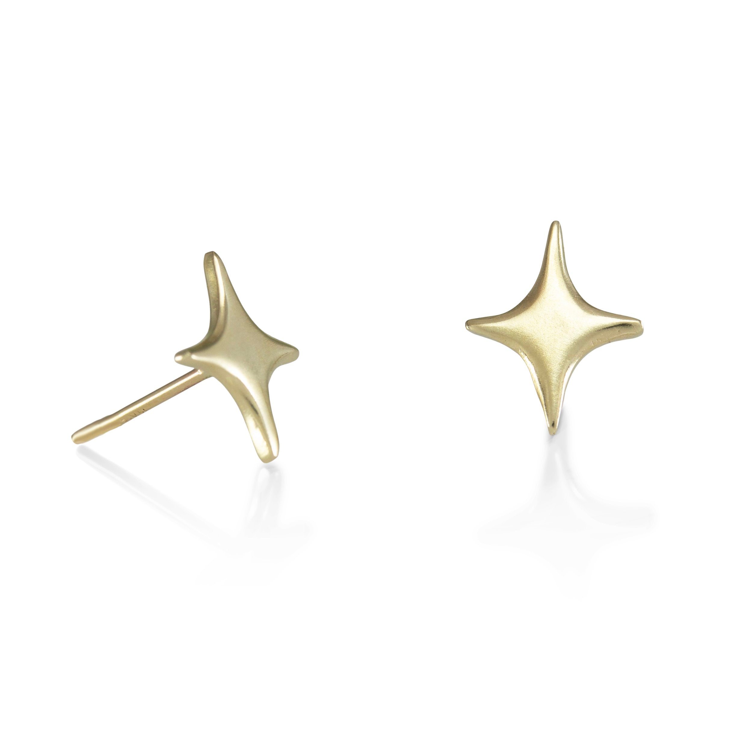 14k Medium Sparkle Studs