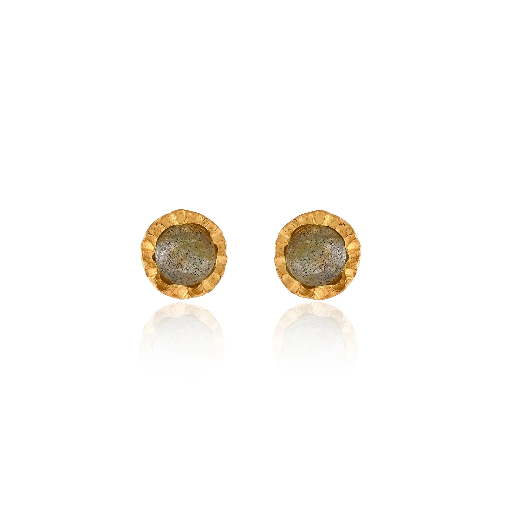 Faceted Labradorite Bezel Studs