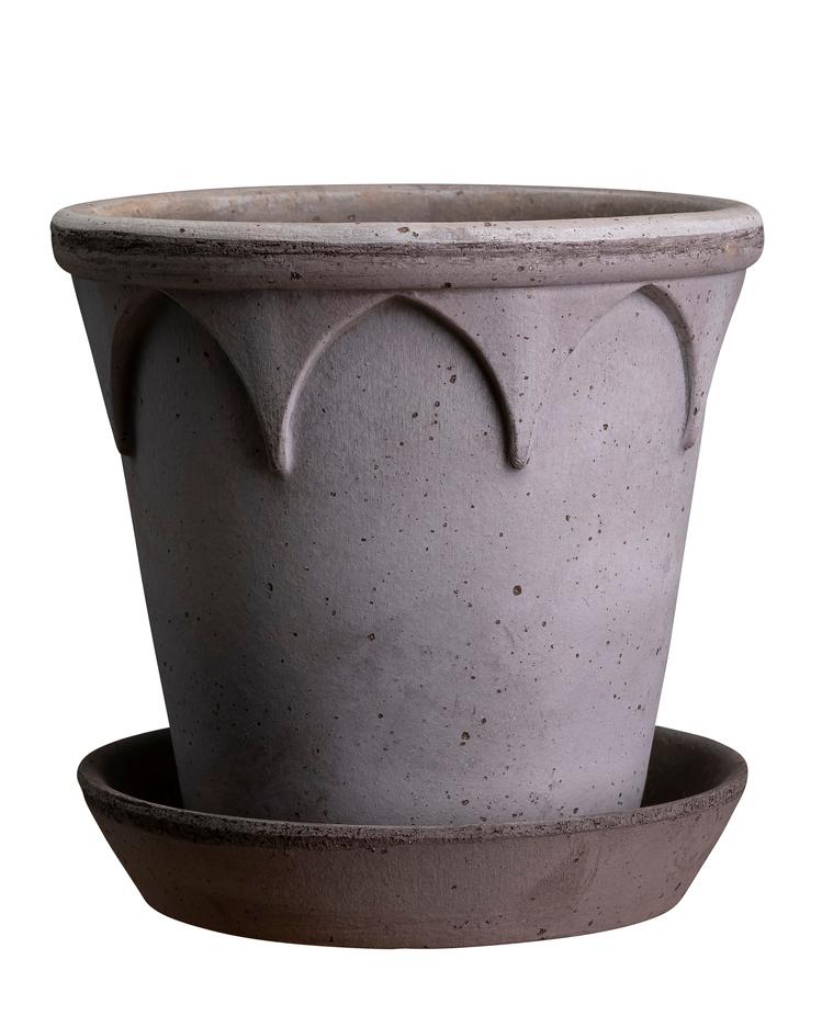 Elizabeth 4.7" Gothic Arch Pot - Grey