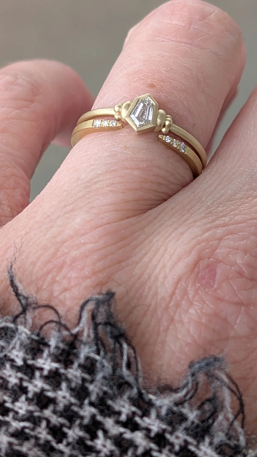 Petite Diamond Horseshoe Band