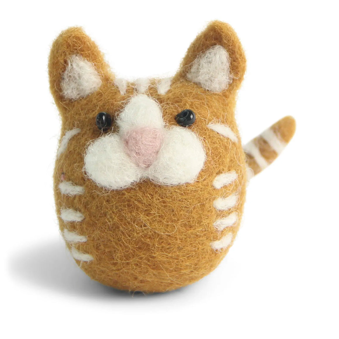 Round Mustard Orange Tabby Cat Ornament