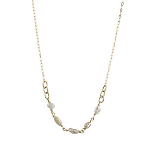 Gold Five Alive Pearl Necklace