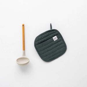 Linen Pot Holder - Forest Green