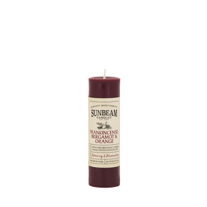 Beeswax Pillar - Frankincense, Bergamot & Orange