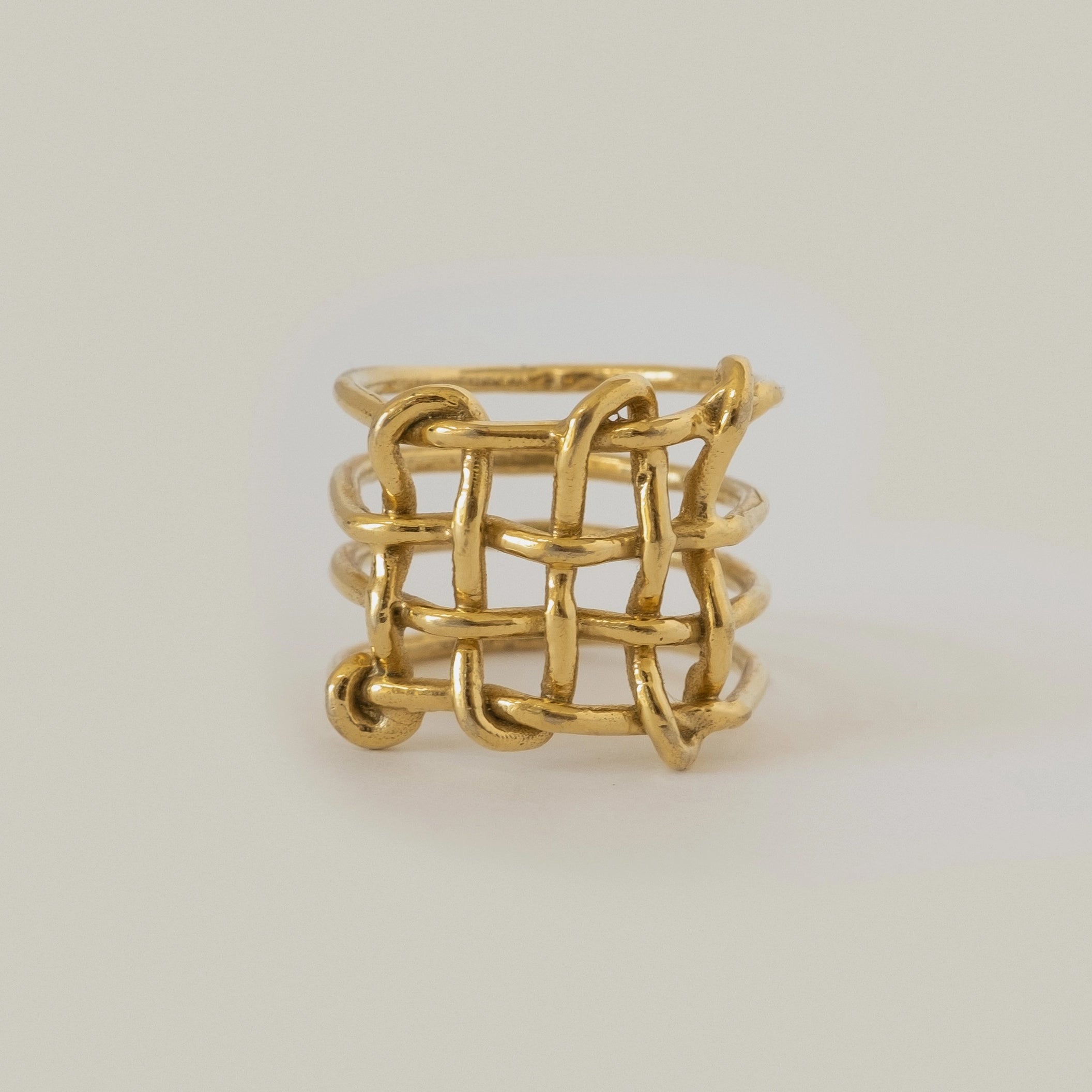 Gold Basketweave Ring