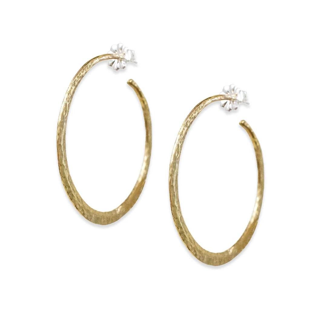 Amaya Hammered Bronze Hoop