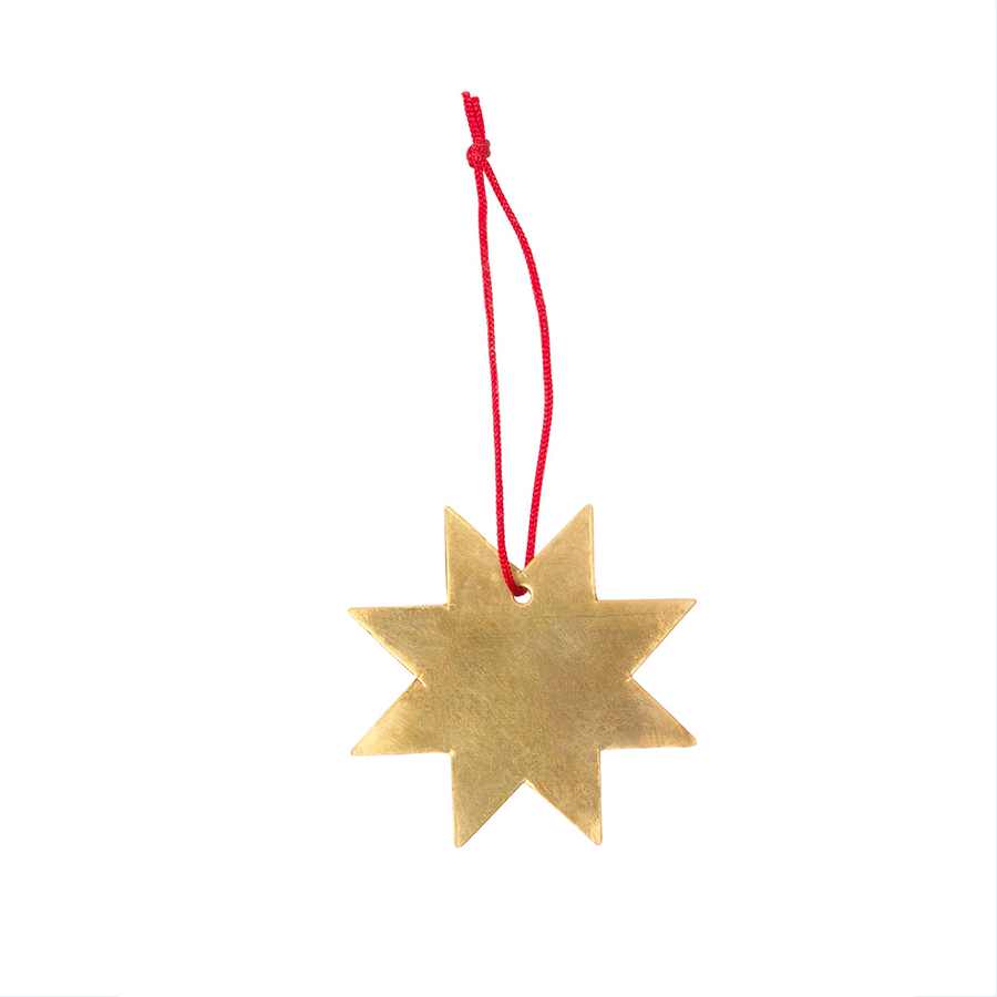 Brass 8 - Point Star Ornament