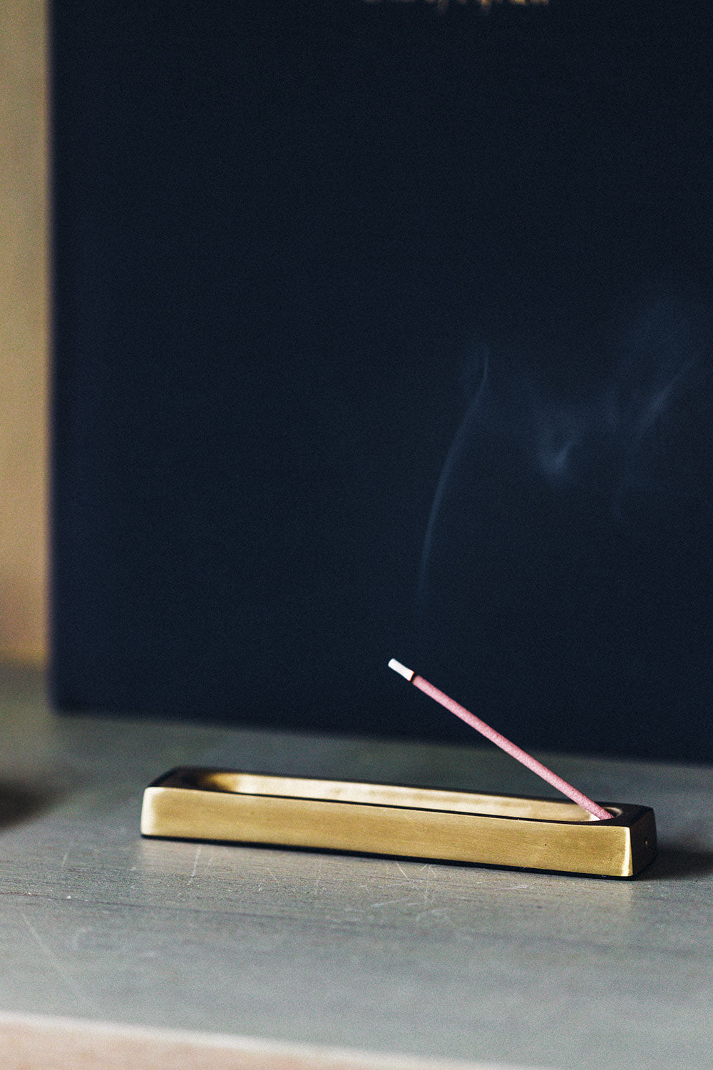 Linear Brass Incense Holder