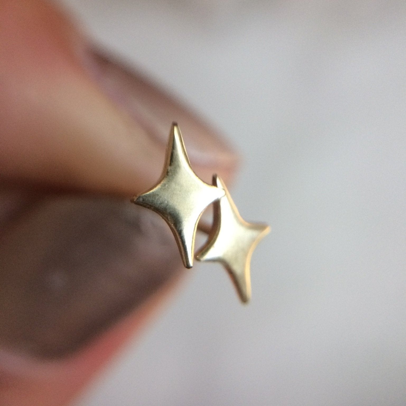 14k Medium Sparkle Studs
