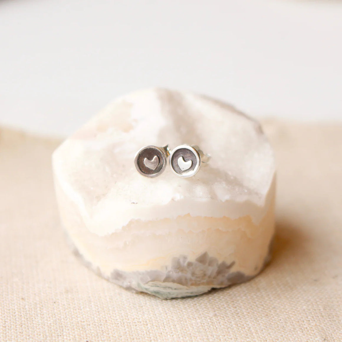 Tiny Heart Stud Earrings