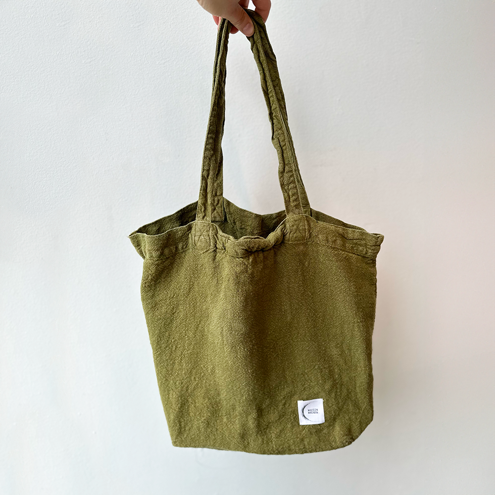 Linen Tote - Chartreuse