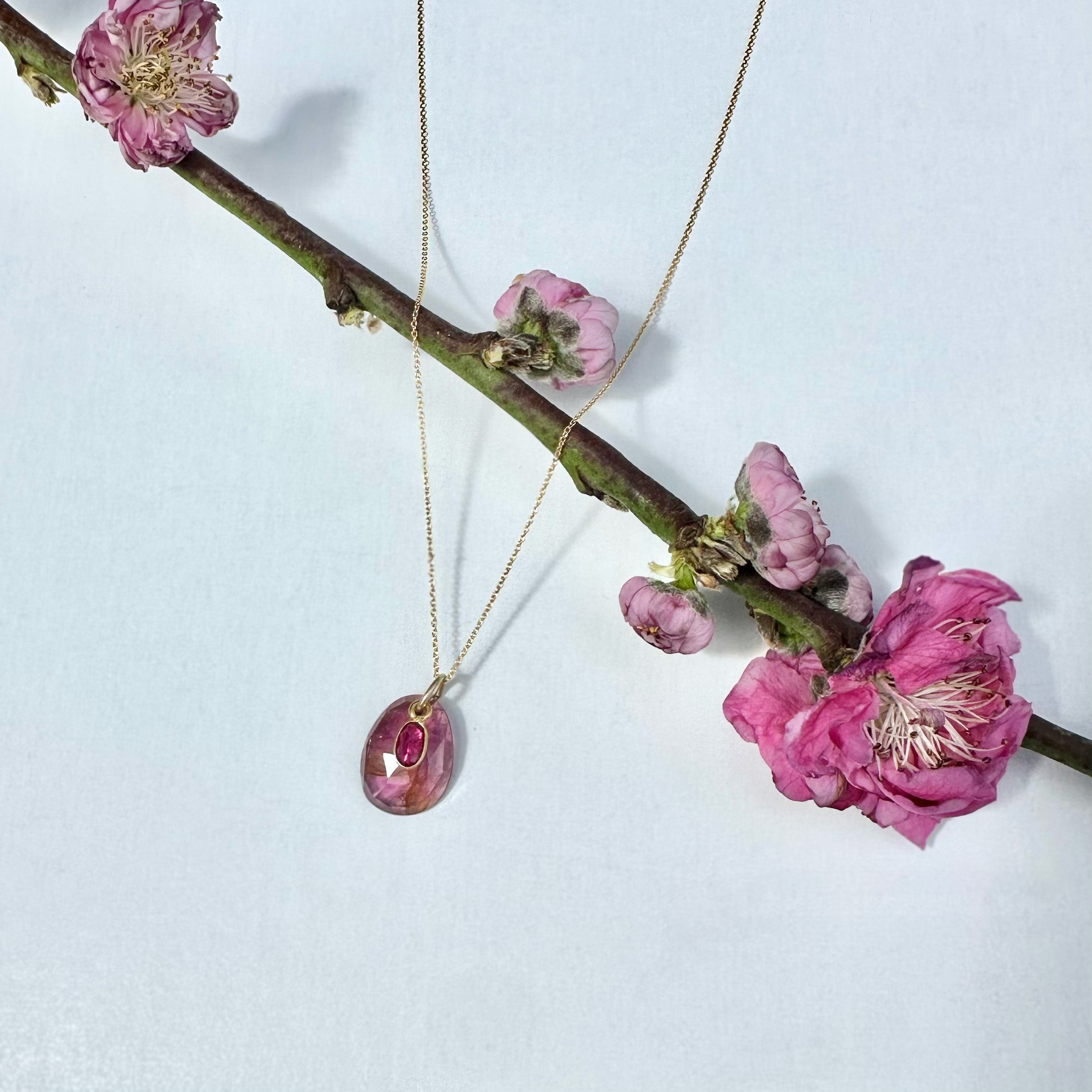 Lavender + Pink Tourmaline Sandpiper Necklace