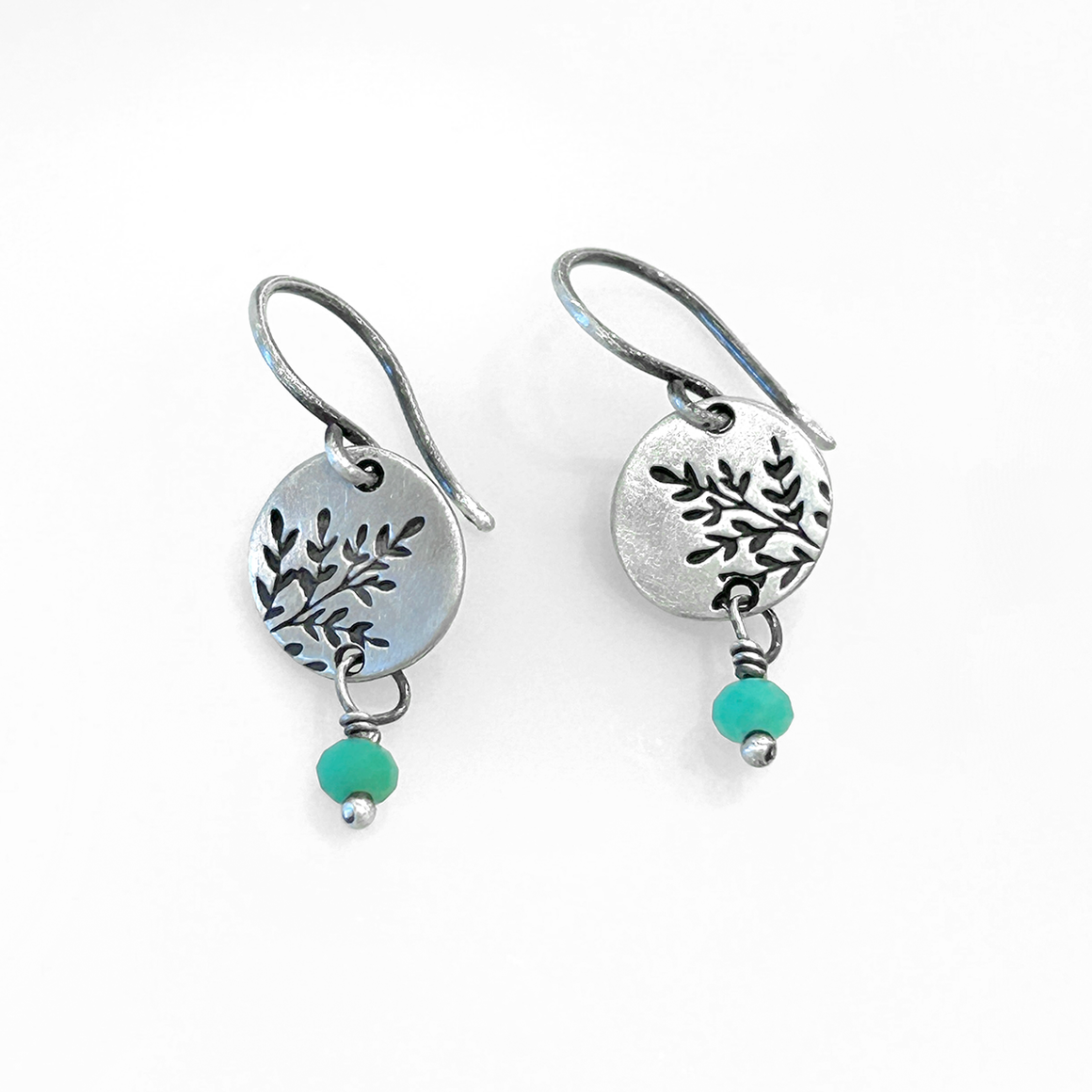 Mini Sprout Chrysoprase Earrings