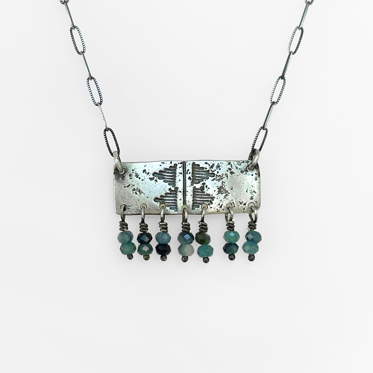 Pakal Bar with Blue Tourmaline Necklace