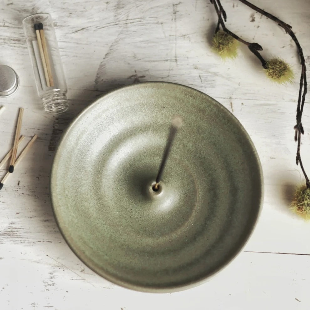 Ceramic Incense Holder (Green)