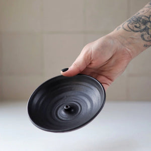 Ceramic Incense Holder (Black)