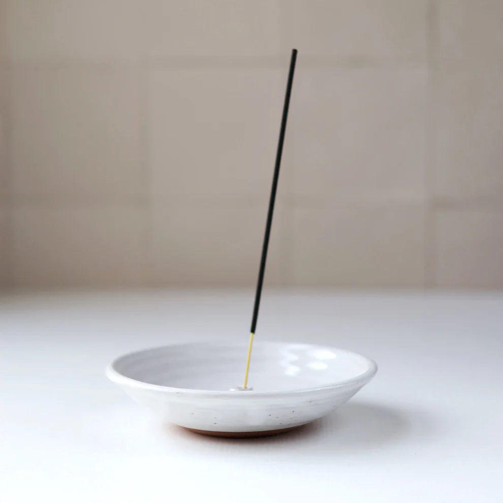 Ceramic Incense Holder (White)