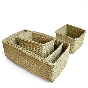 Rectangular Natural Tabletop Iringa Basket