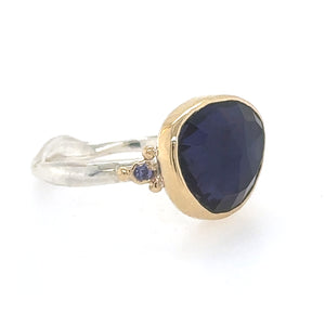 Iolite Ring with Tanzanite
