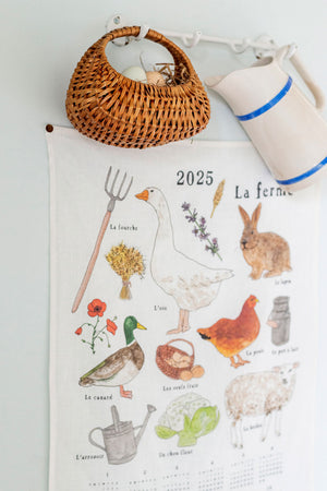 2025 Fabric Calendar - Farm / La Ferme