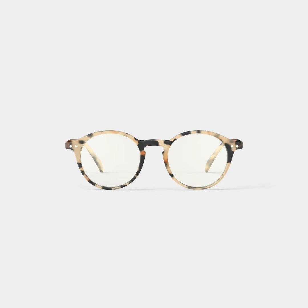 #D Reading Glasses - Light Tortoise