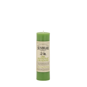 Beeswax Pillar - Lime, Grapefruit & Rosemary