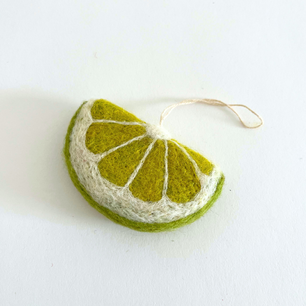 Felt Lime Slice Ornament