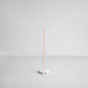 Ceramic Fleur Long Stem Candle Holder