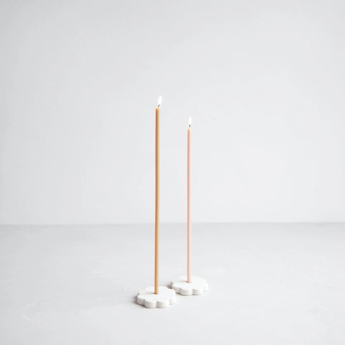 Ceramic Fleur Long Stem Candle Holder