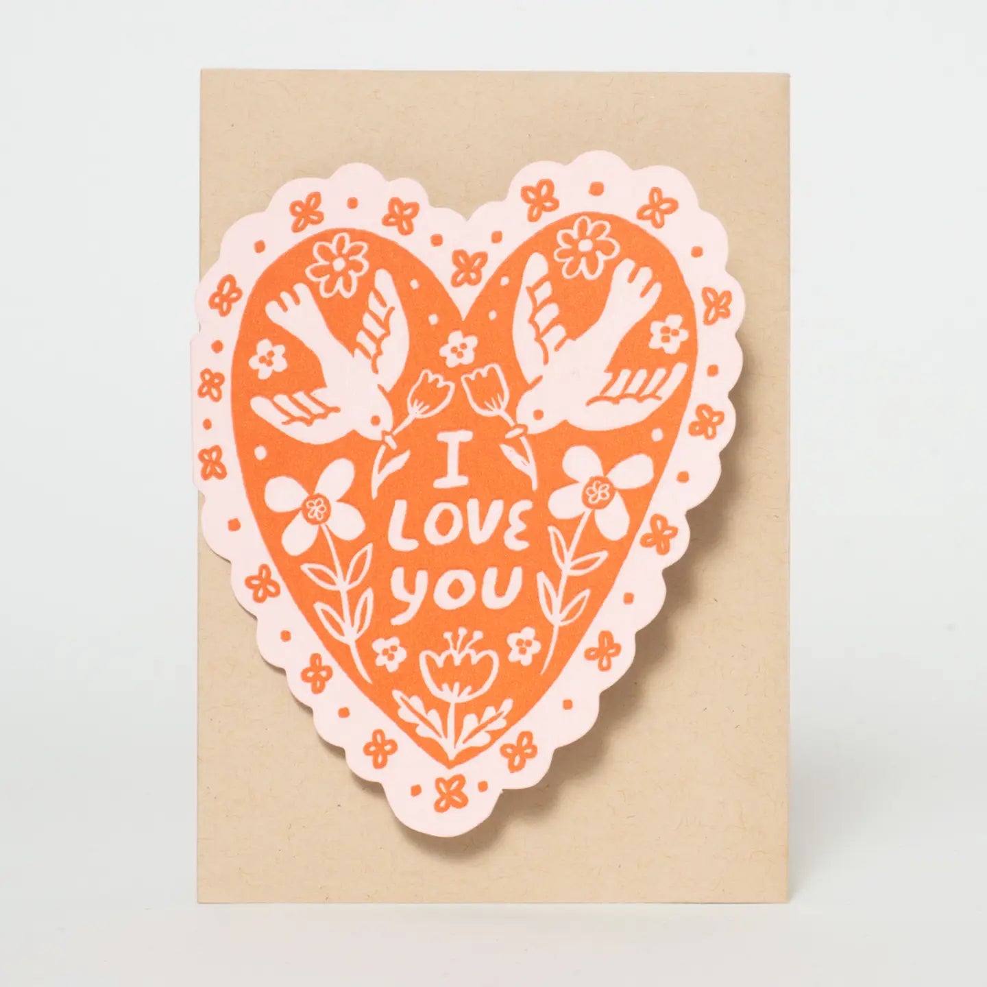 Love Birds Heart Card