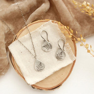 Mini Sprout Teardrop Necklace
