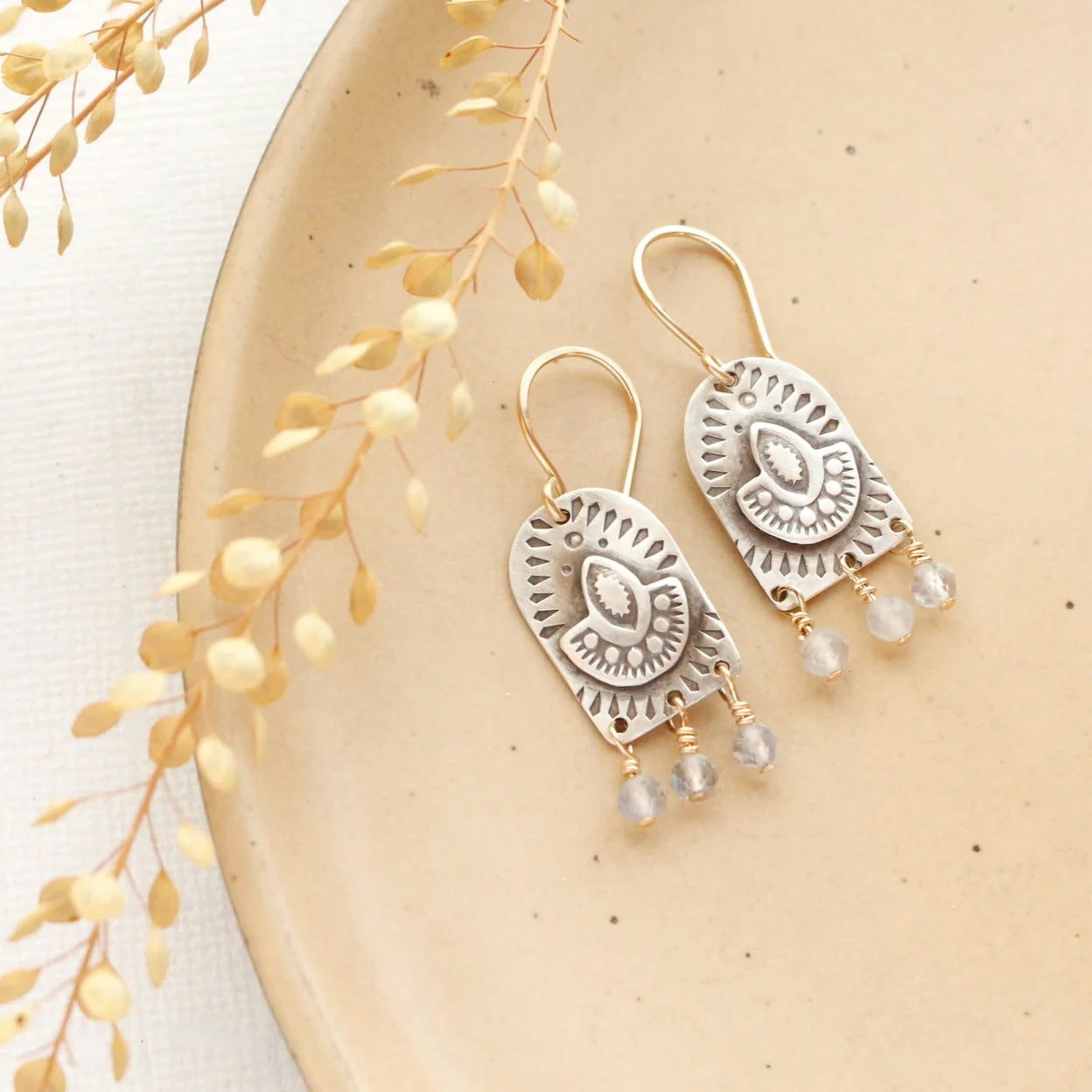 Wanderer Arch Labradorite Earrings