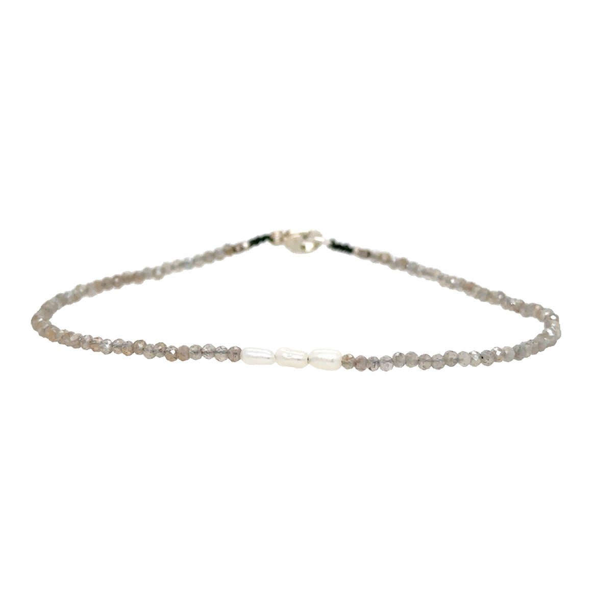 Mystic Moonstone + Pearl Bracelet